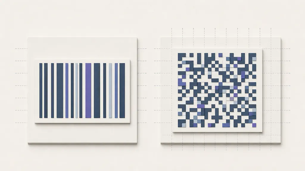 Paper comparison of a horizontal stripe pattern and a two-dimensional matrix grid