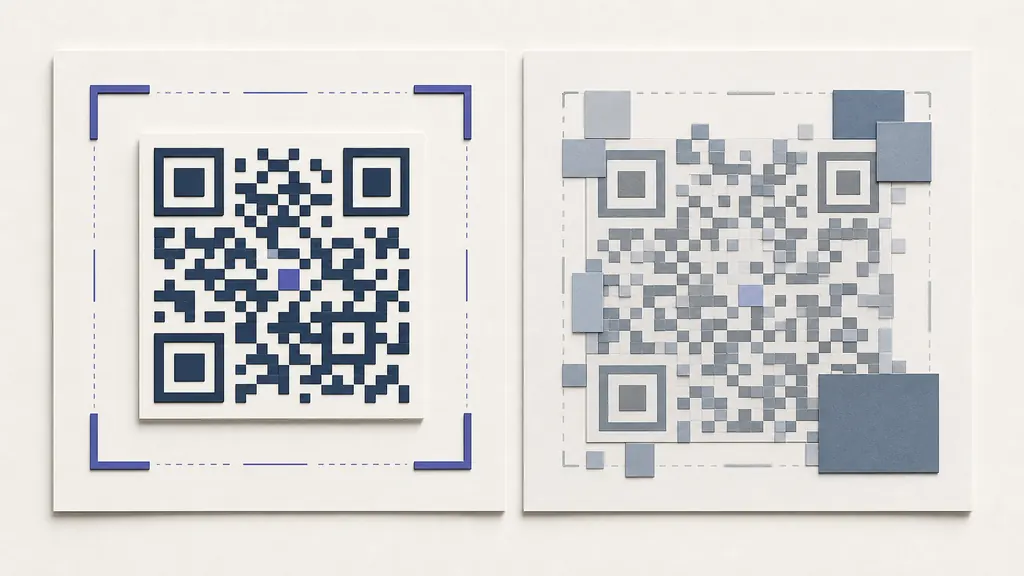 Side-by-side paper diagrams of a protected high-contrast matrix and a crowded low-contrast matrix